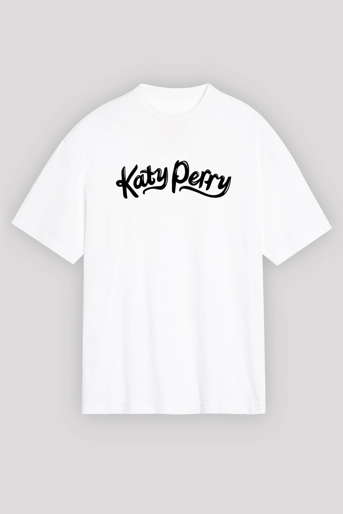 Katy Perry Beyaz Unisex Oversize Tişört T-Shirt