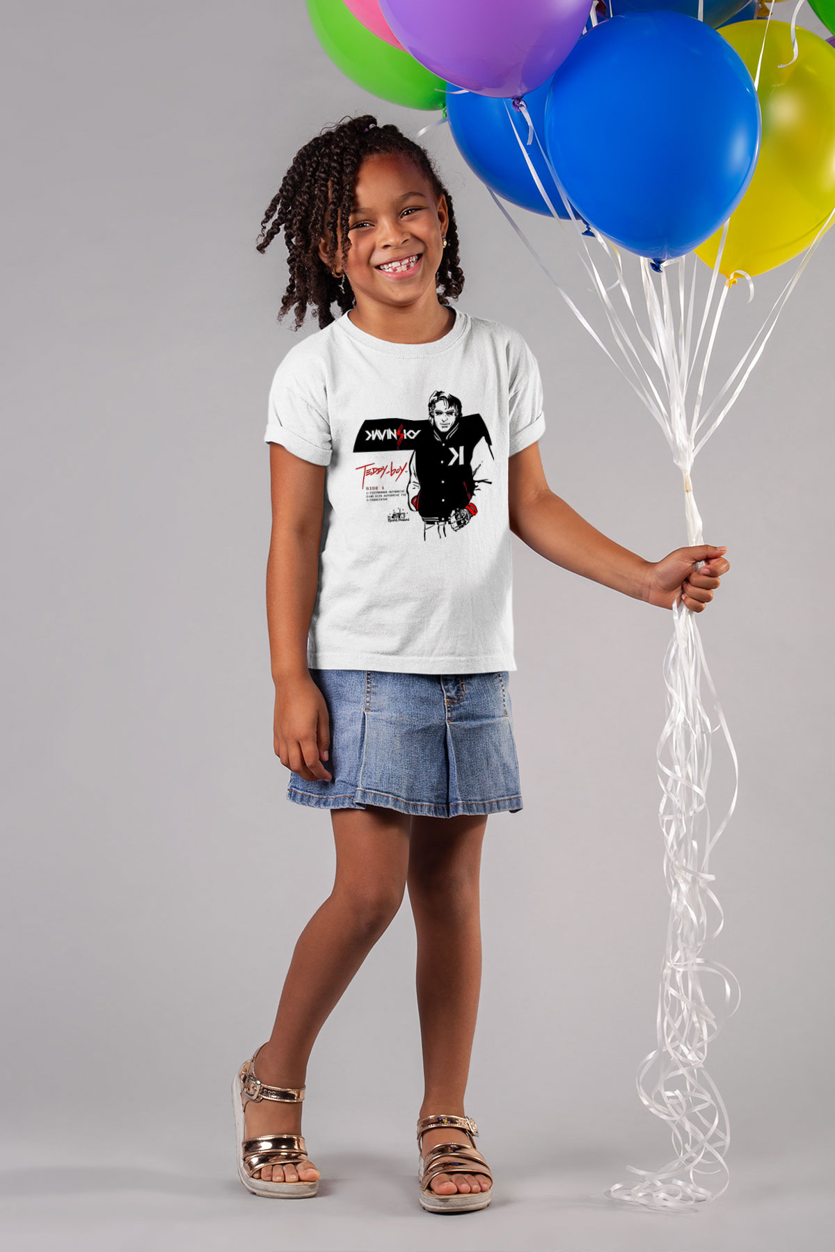 Kavinsky Baskılı Beyaz Unisex Beyaz Çocuk Tişört - Tshirt