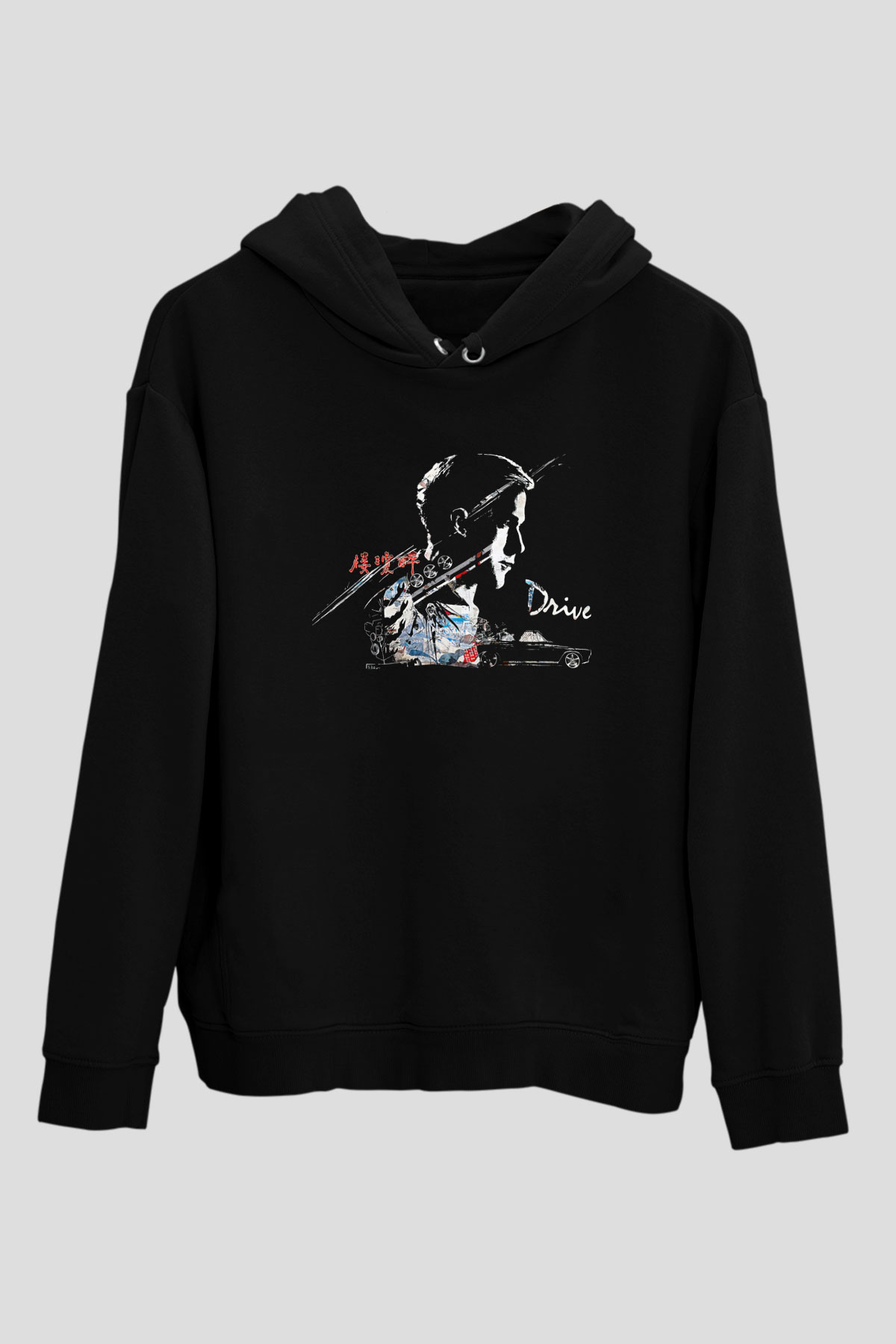 Kavinsky Baskılı Unisex Siyah Hoodie