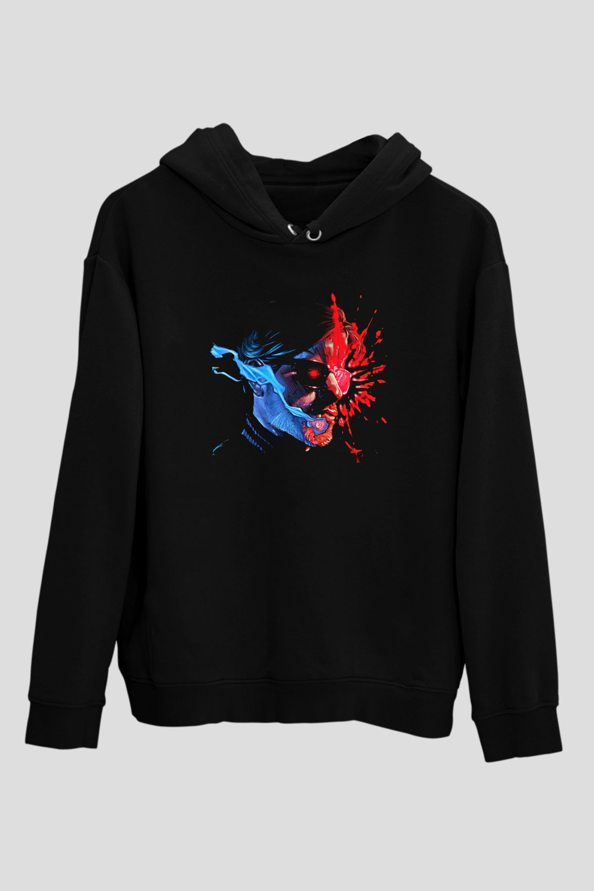Kavinsky Baskılı Unisex Siyah Hoodie