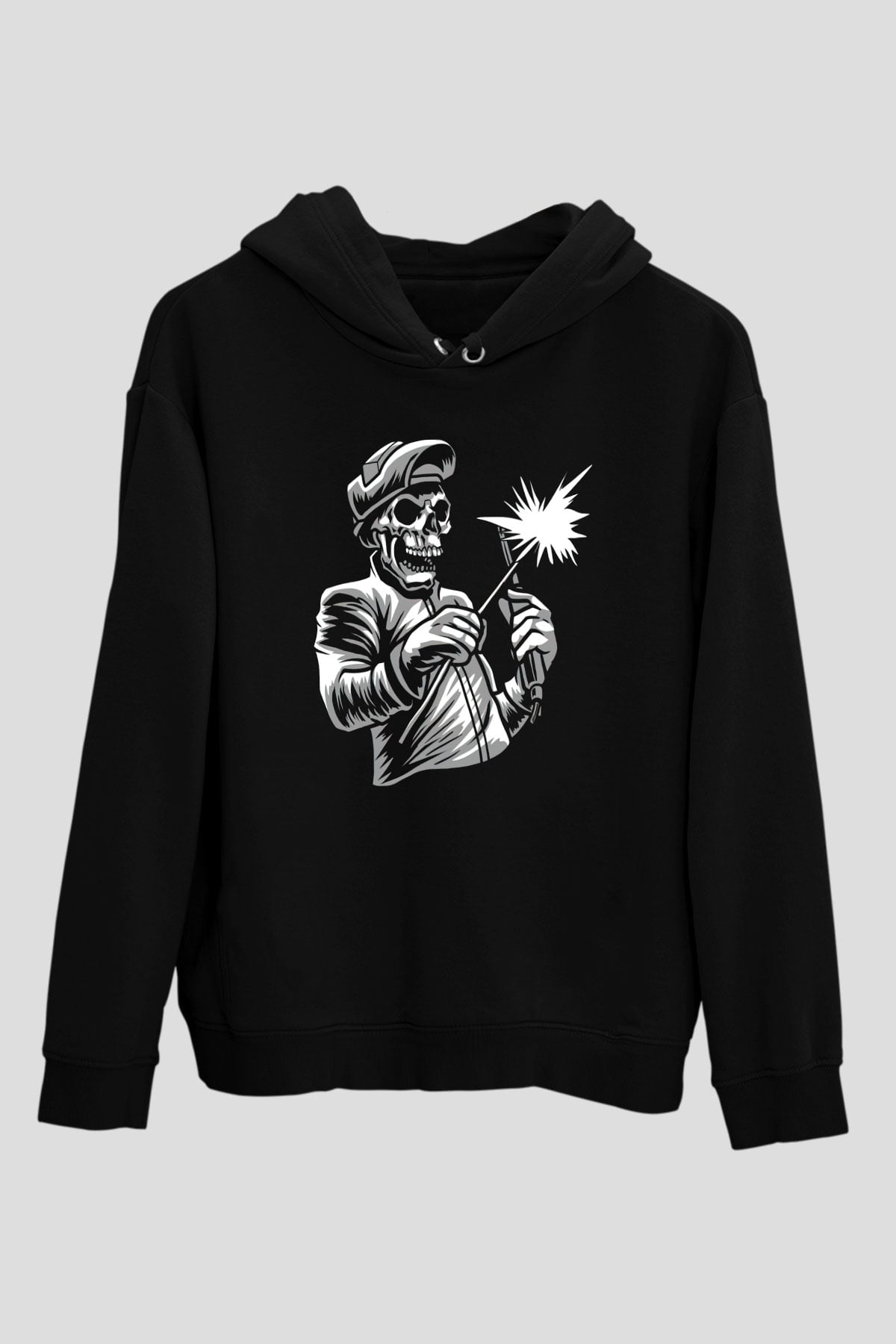 Kaynakçı İskeletSiyah  Unisex Hoodie