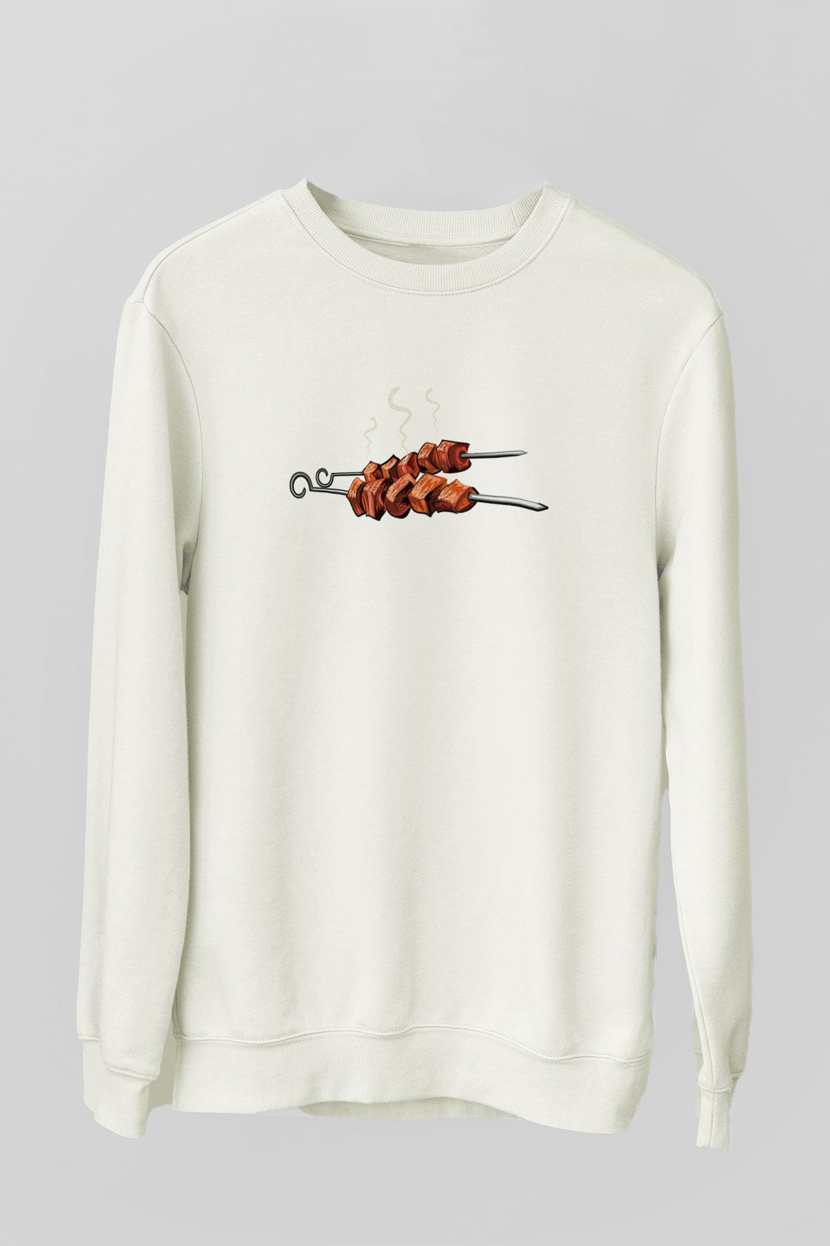 Kebapçı Beyaz Unisex Sweatshirt