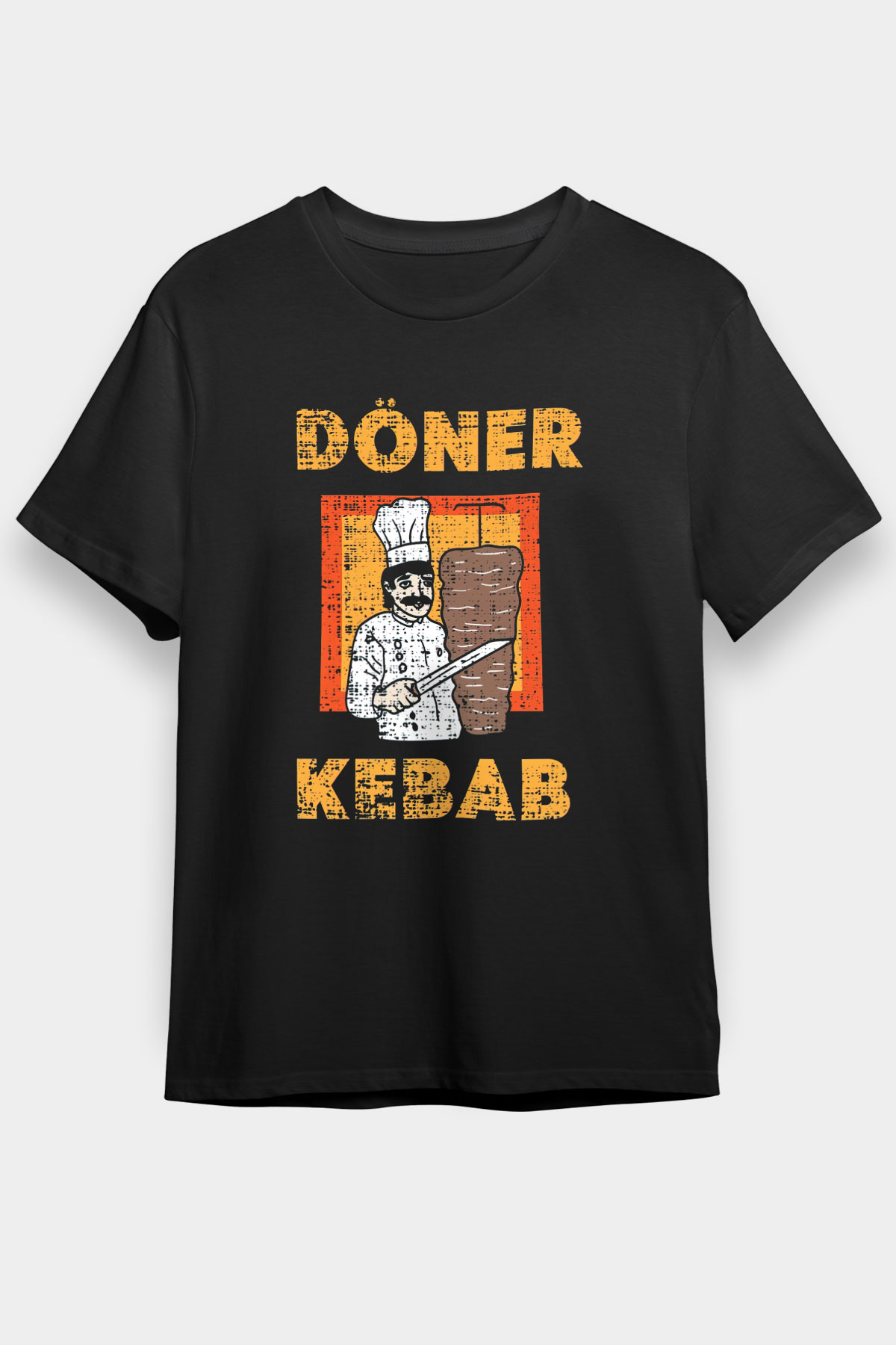 Kebapçı Siyah Unisex Tişört T-Shirt - TişörtFabrikası