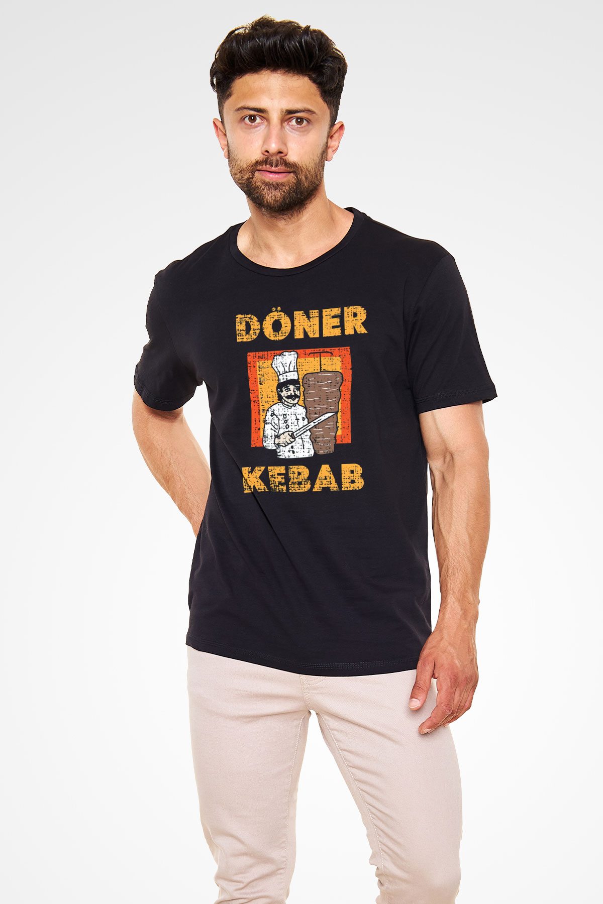 Kebapçı Siyah Unisex Tişört T-Shirt - TişörtFabrikası