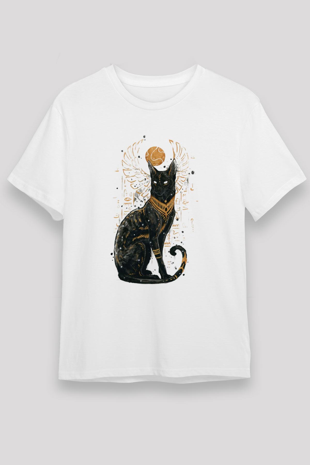 Kedi Beyaz Unisex Tişört T-Shirt - TişörtFabrikası