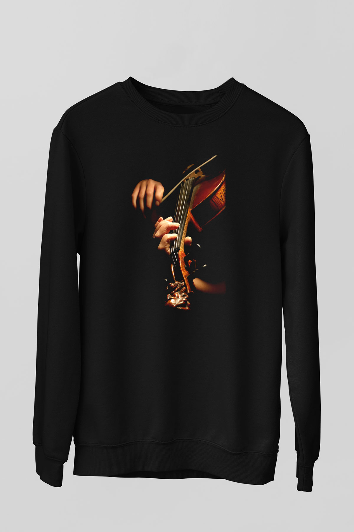 Kemancı Siyah Unisex Sweatshirt