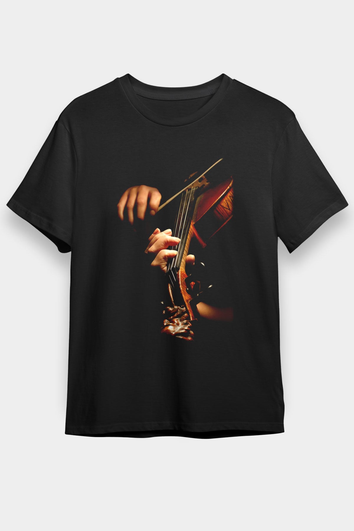 Kemancı Siyah Unisex Tişört T-Shirt - TişörtFabrikası