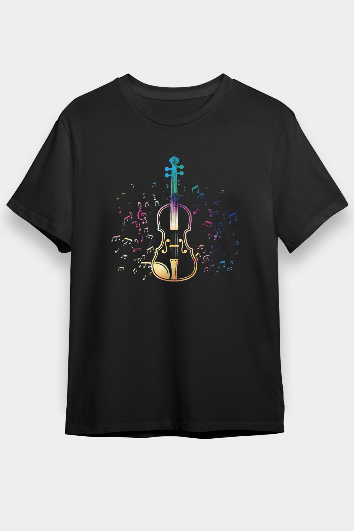 Kemancı Siyah Unisex Tişört T-Shirt - TişörtFabrikası