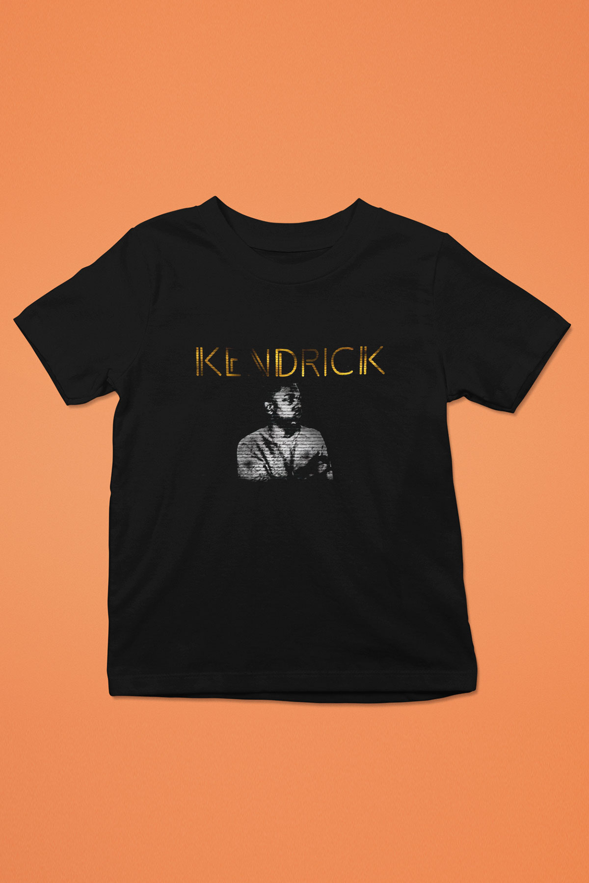 Kendrick Lamar Baskılı Siyah Unisex Çocuk Tişört