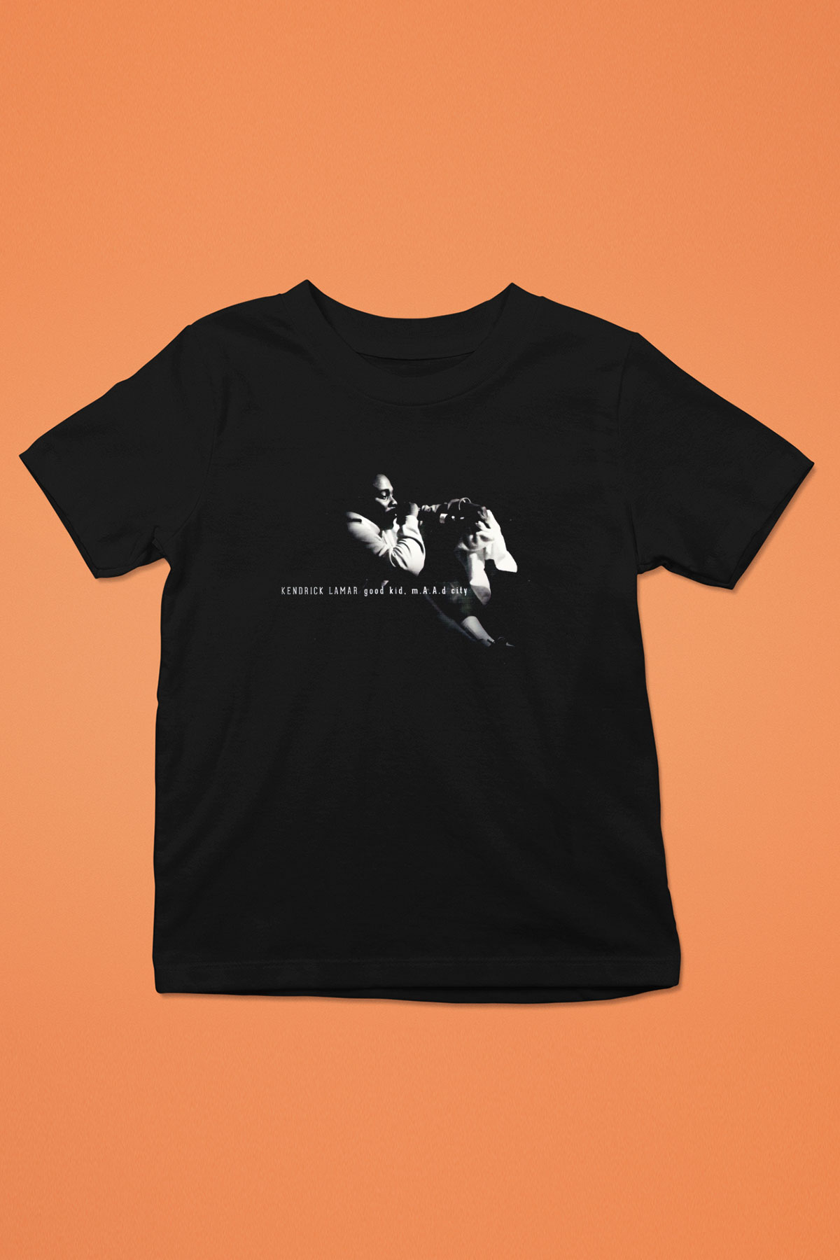 Kendrick Lamar Baskılı Siyah Unisex Çocuk Tişört