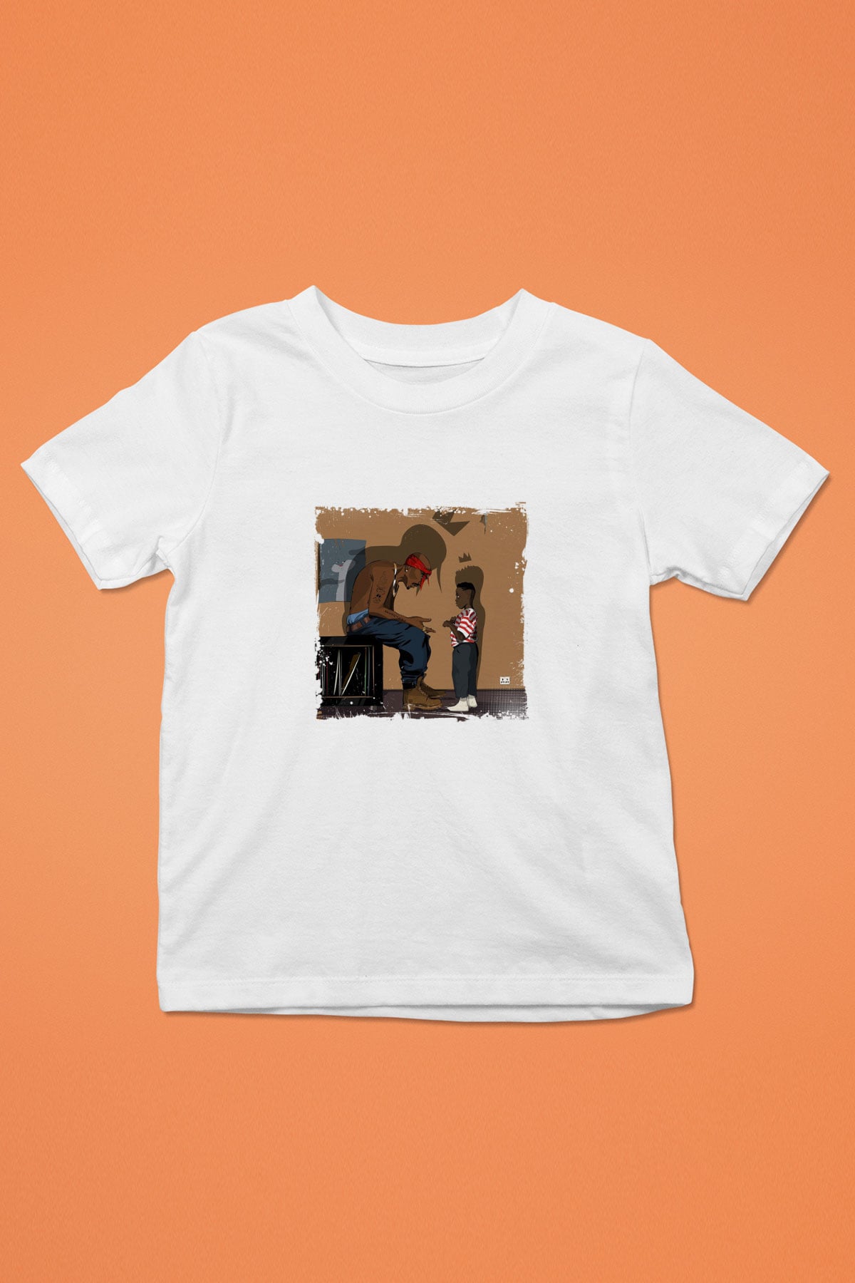 Kendrick Lamar Baskılı Unisex Beyaz Çocuk Tişört