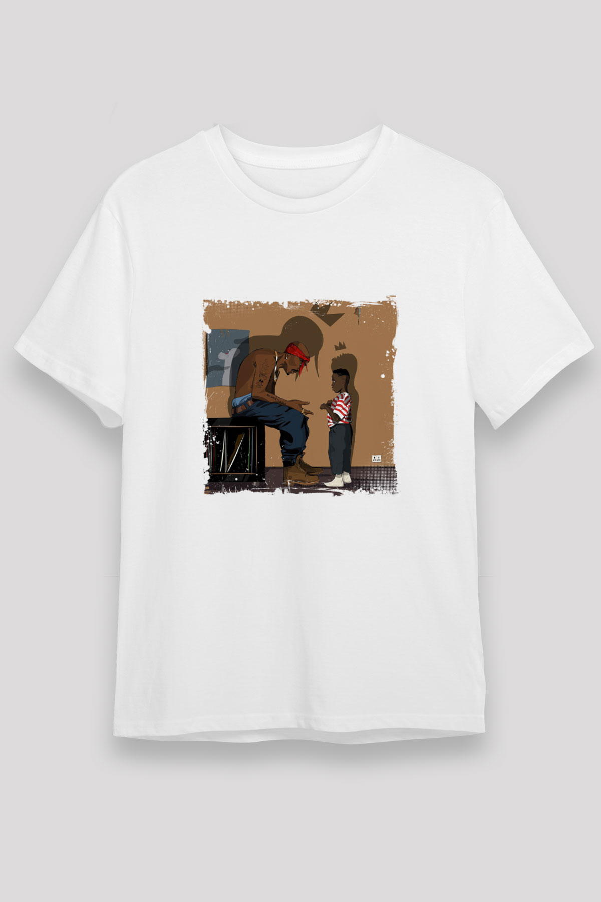 Kendrick Lamar Baskılı Unisex Beyaz Tişört