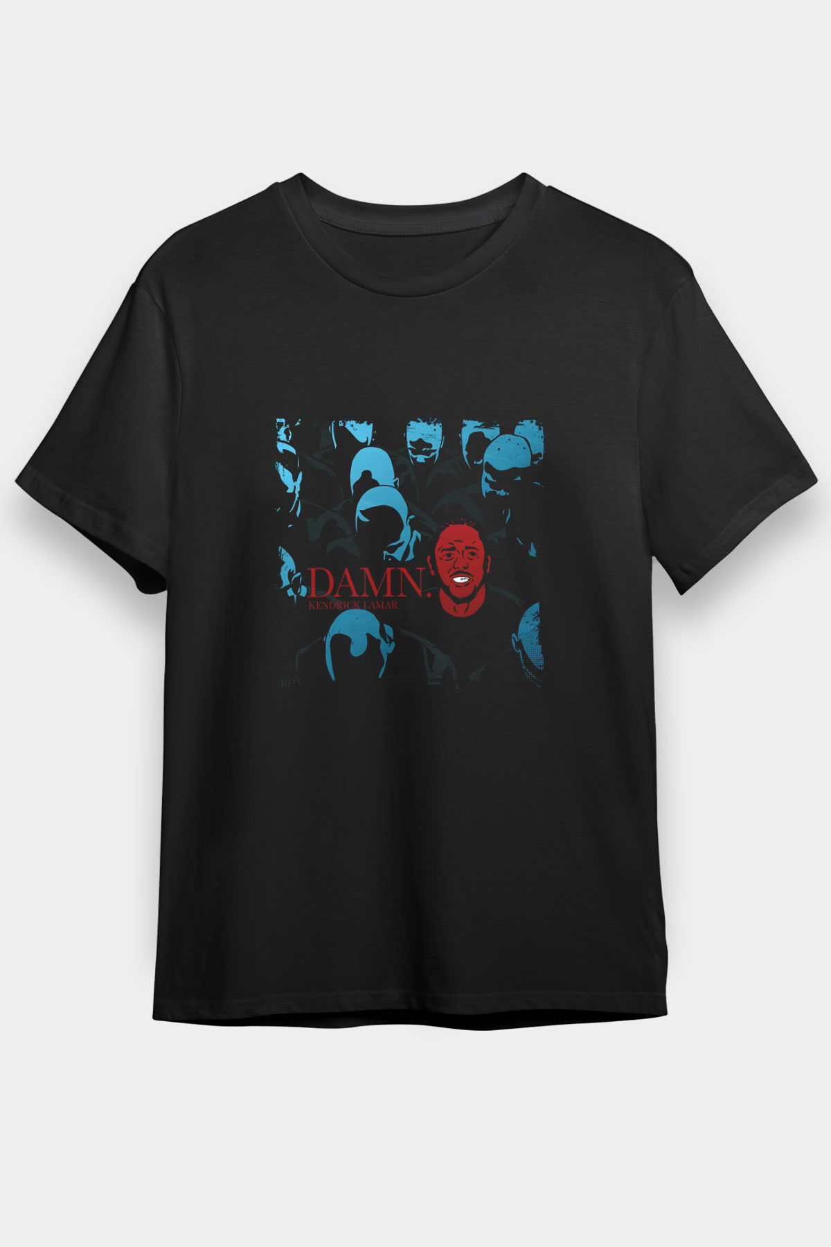 Kendrick Lamar Baskılı Unisex Siyah Tişört