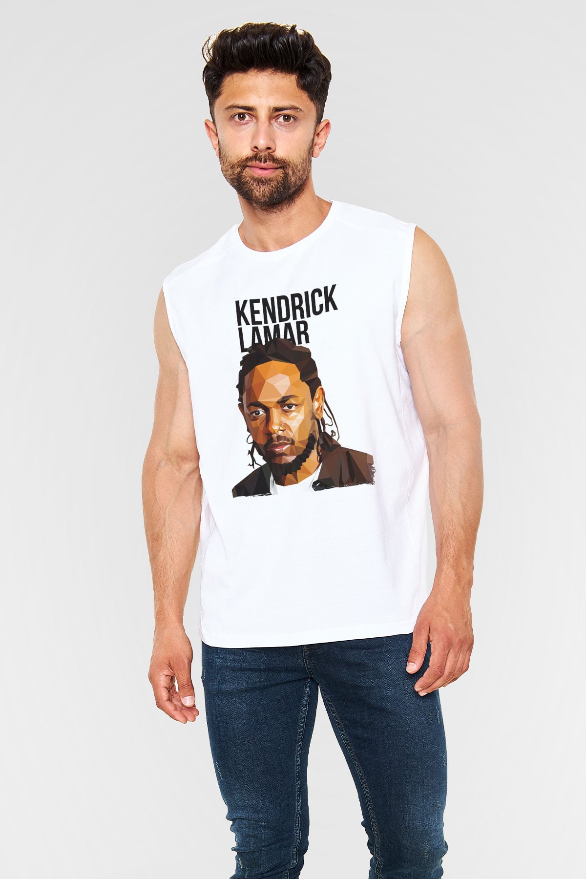 Kendrick Lamar Beyaz Unisex Kolsuz Tişört