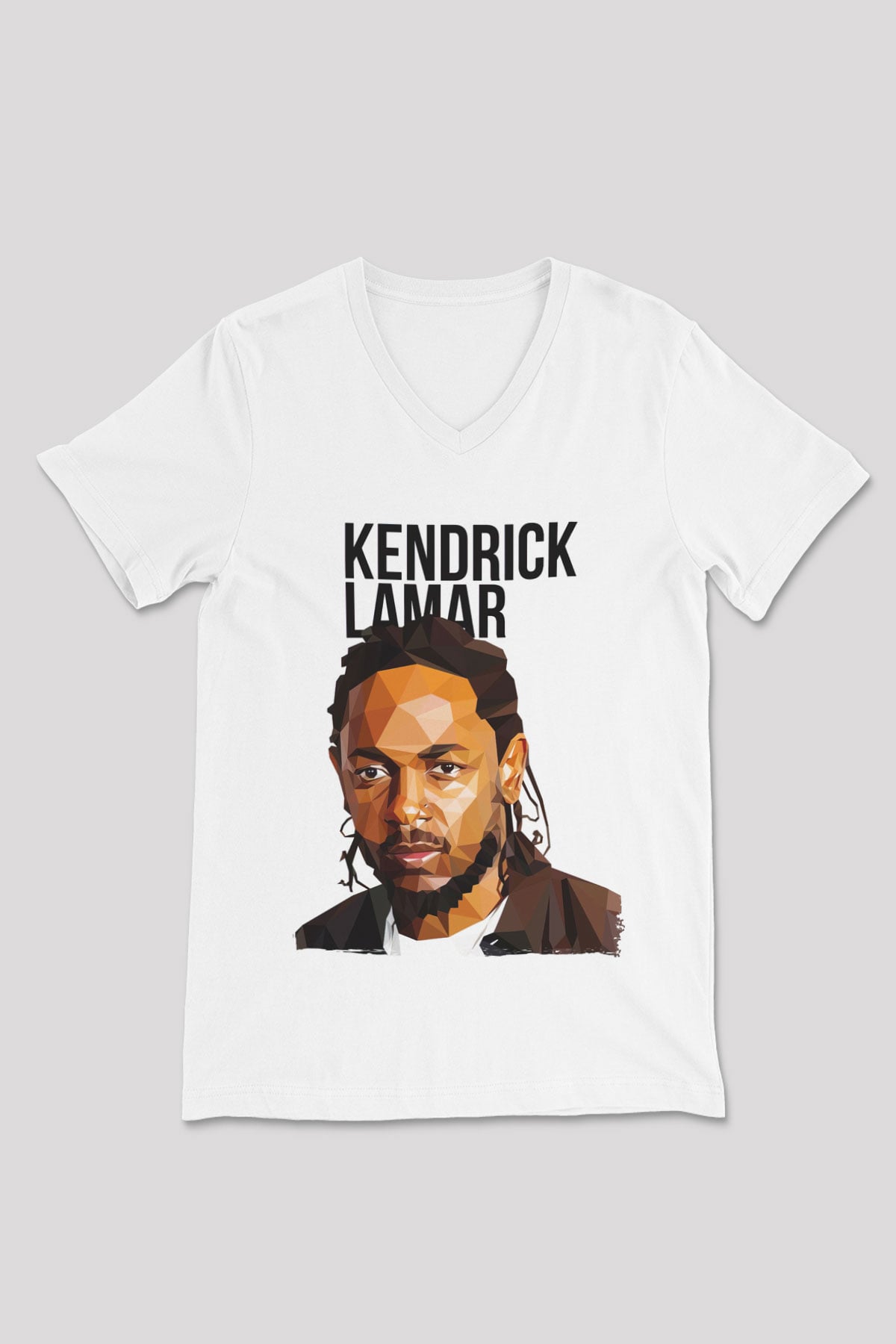 Kendrick Lamar Beyaz Unisex V Yaka Tişört