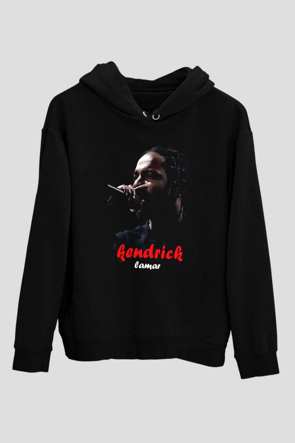 Kendrick Lamar Siyah Unisex Kapüşonlu Sweatshirt