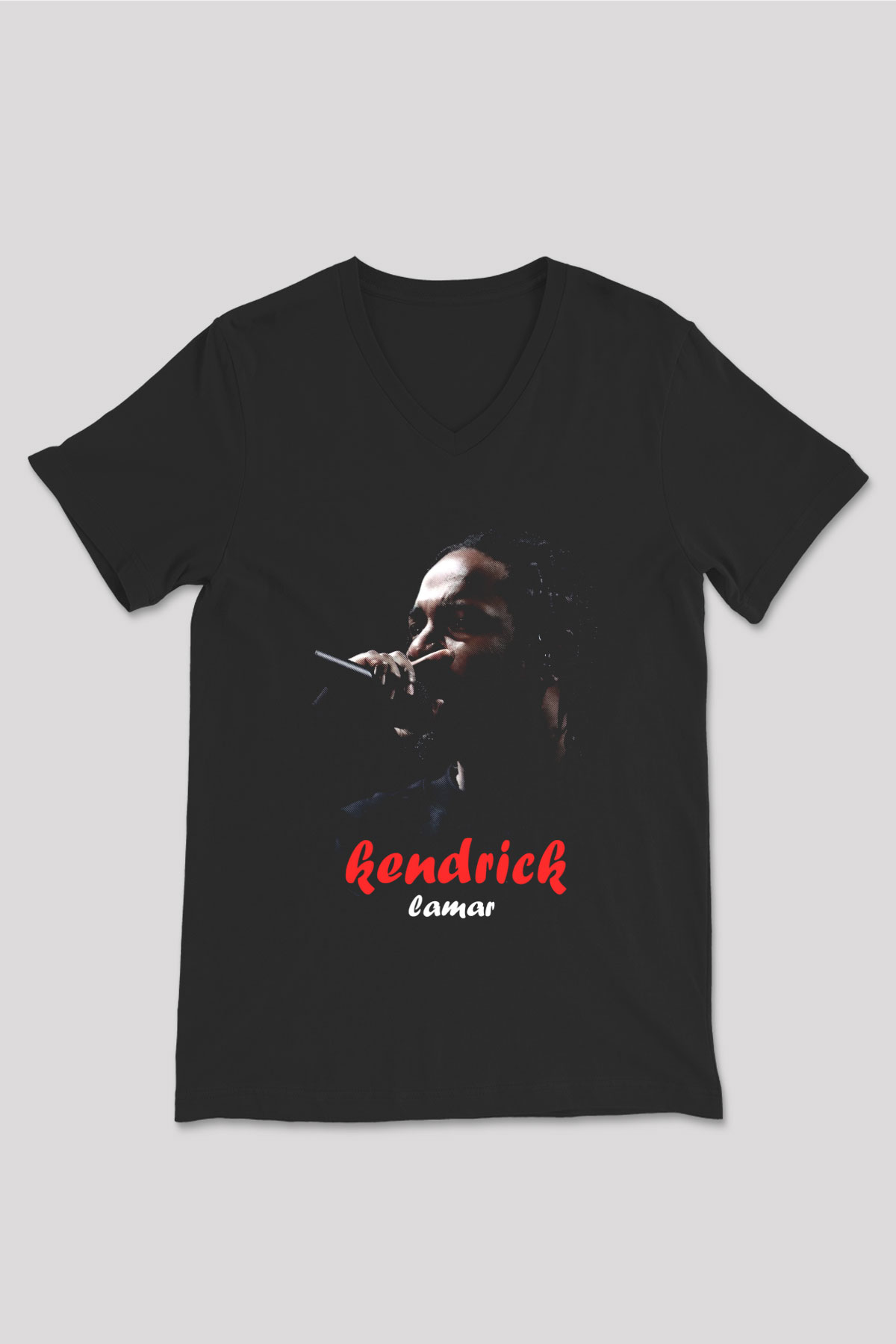 Kendrick Lamar Siyah Unisex V Yaka Tişört