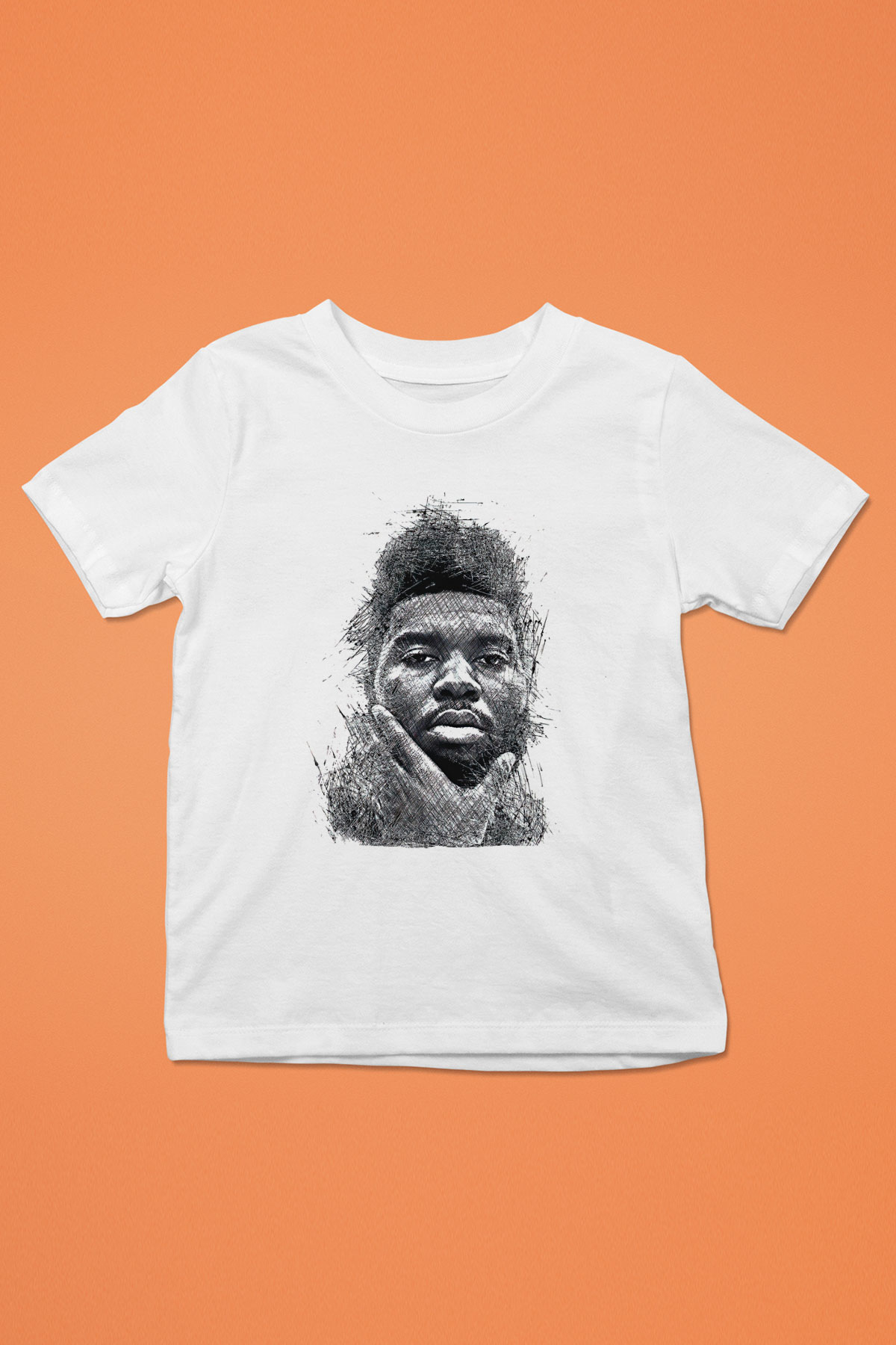 Khalid Baskılı Beyaz Unisex Beyaz Çocuk Tişört - Tshirt