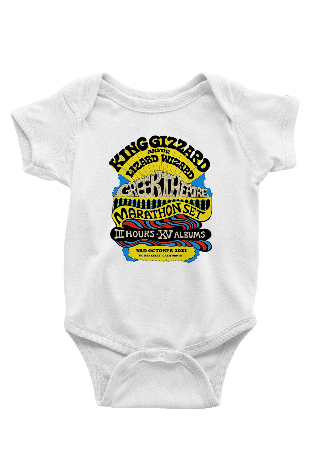 Khruanybin Baskılı Beyaz Unisex Bebek Body - Zıbın