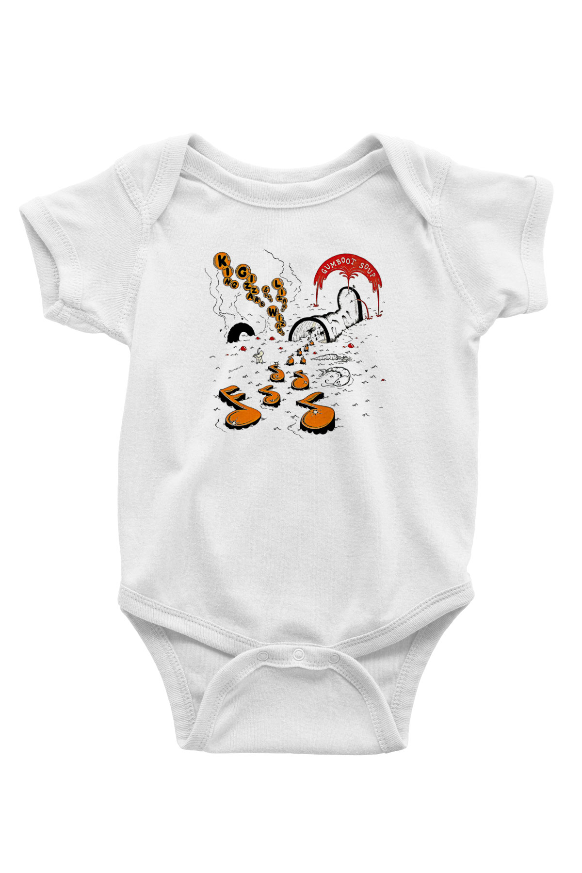 Khruanybin Baskılı Beyaz Unisex Bebek Body - Zıbın