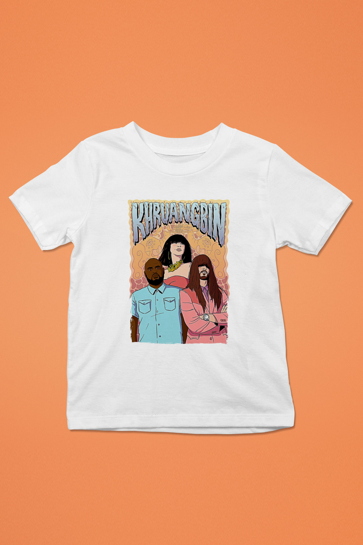 Khruanybin Baskılı Beyaz Unisex Beyaz Çocuk Tişört - Tshirt