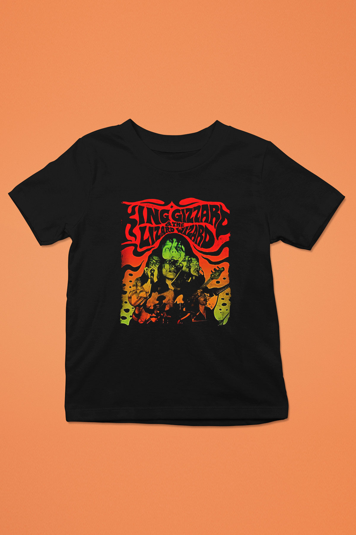 Khruanybin Baskılı Unisex Siyah Çocuk Tişört - Tshirt