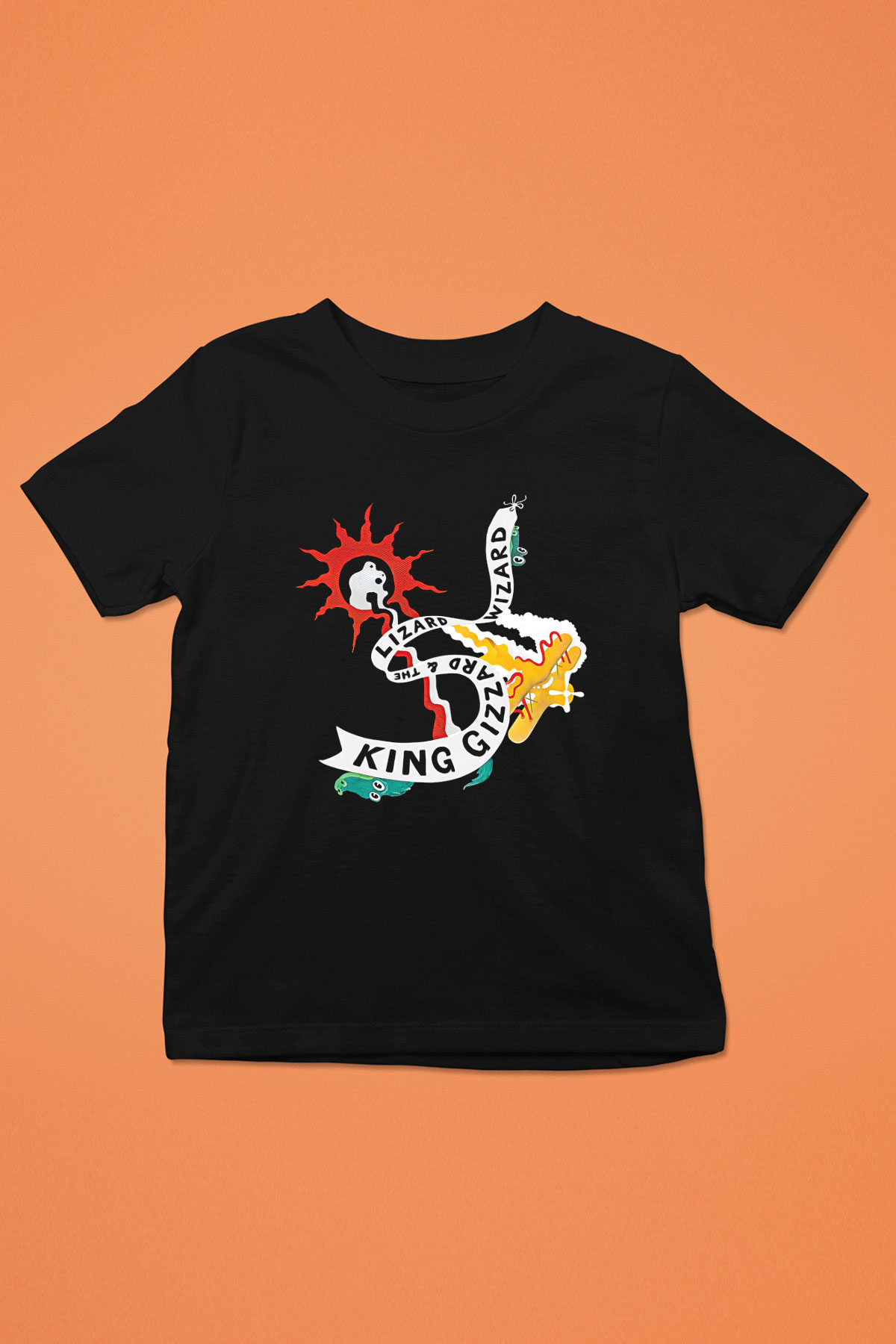 Khruanybin Baskılı Unisex Siyah Çocuk Tişört - Tshirt