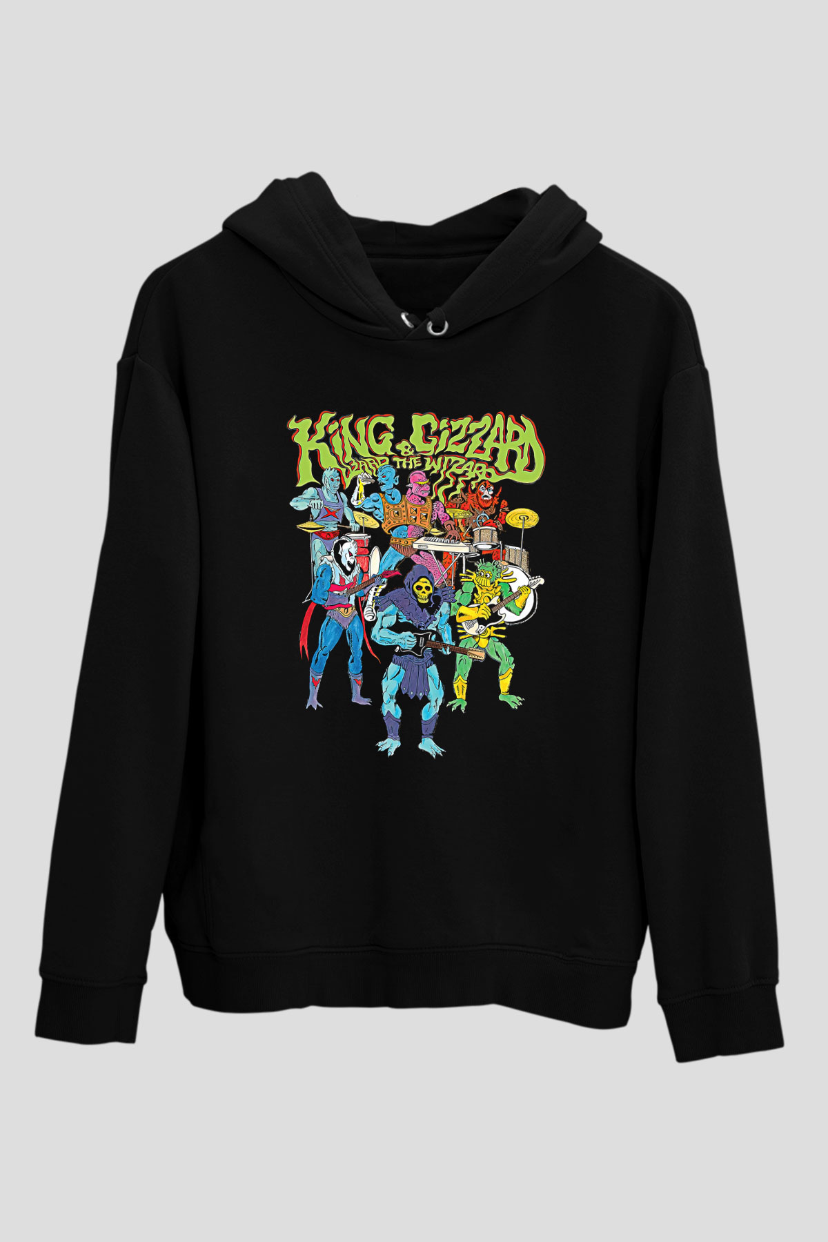 Khruanybin Baskılı Unisex Siyah Kapüşonlu Sweatshirt