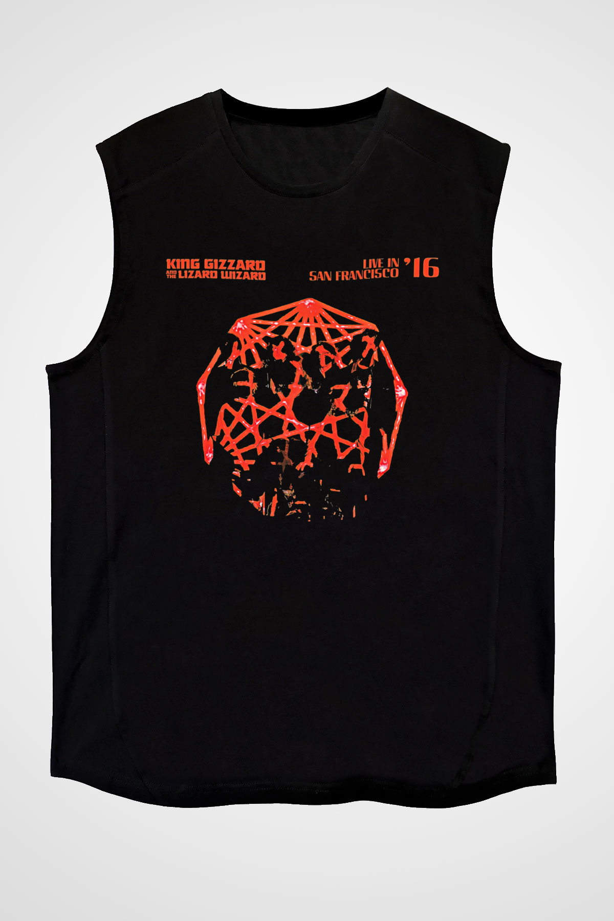 Khruanybin Baskılı Unisex Siyah Kolsuz Tişört - Tshirt