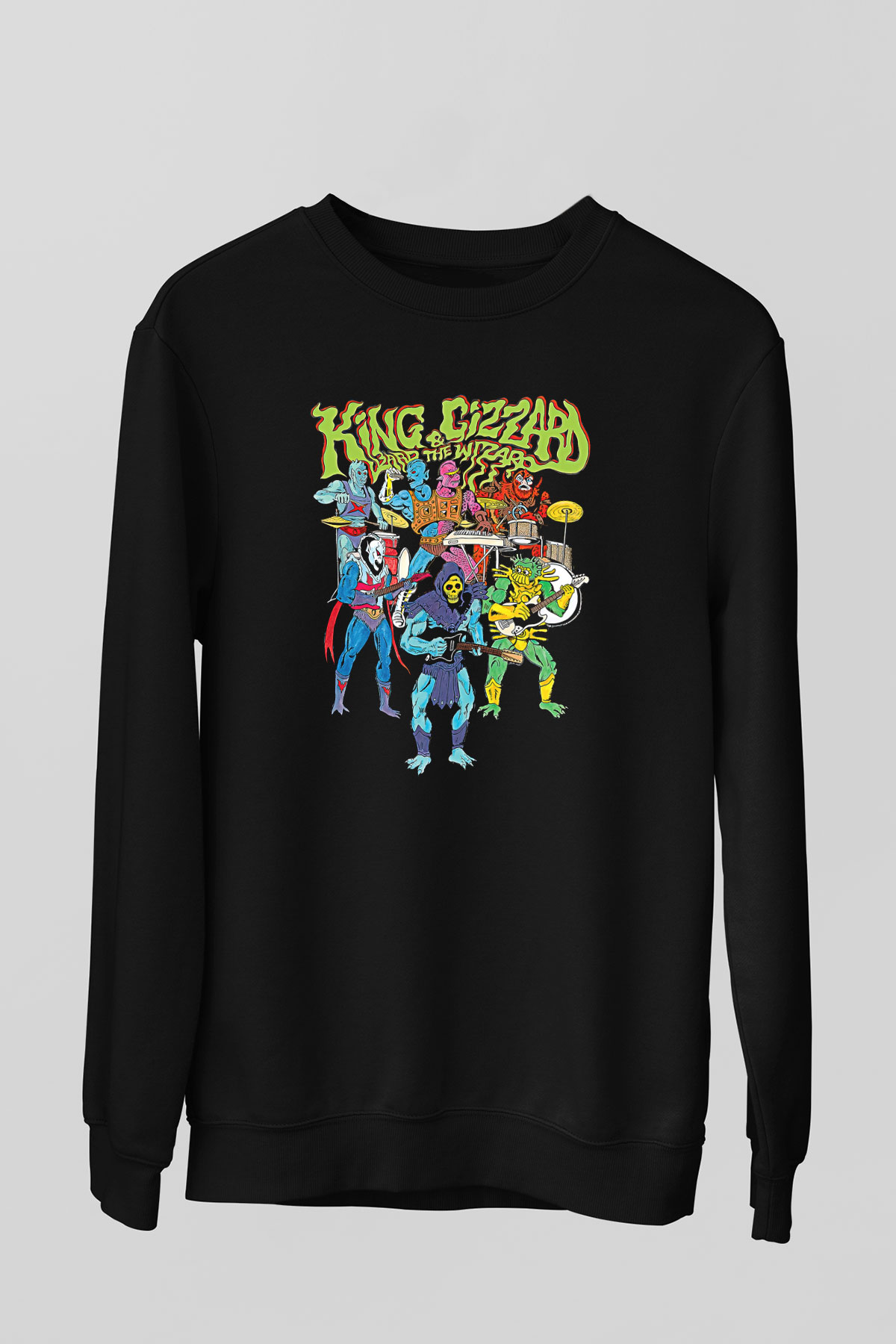 Khruanybin Baskılı Unisex Siyah Sweatshirt