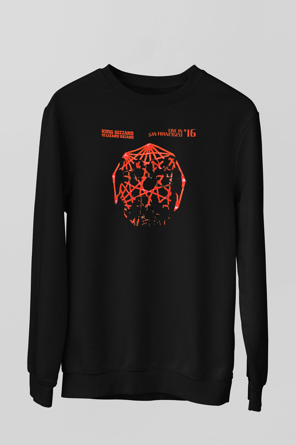 Khruanybin Baskılı Unisex Siyah Sweatshirt