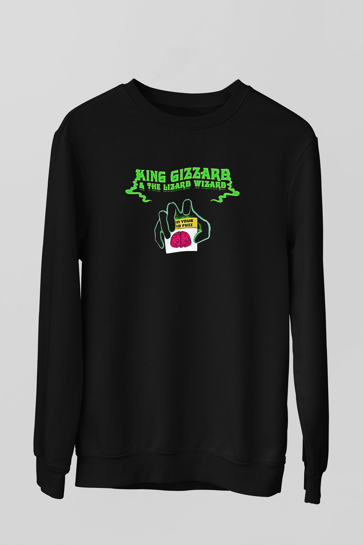 Khruanybin Baskılı Unisex Siyah Sweatshirt