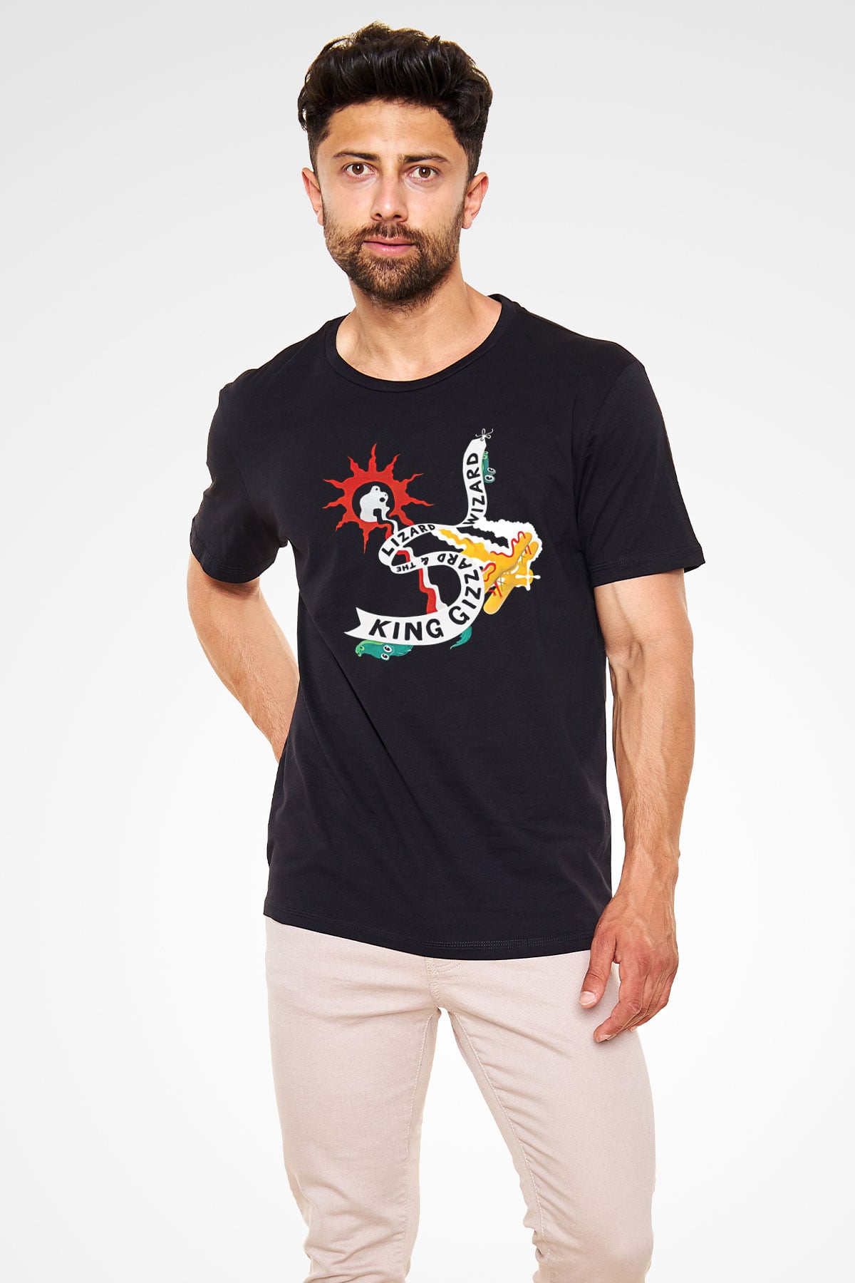 Khruanybin Baskılı Unisex Siyah Tişört - Tshirt