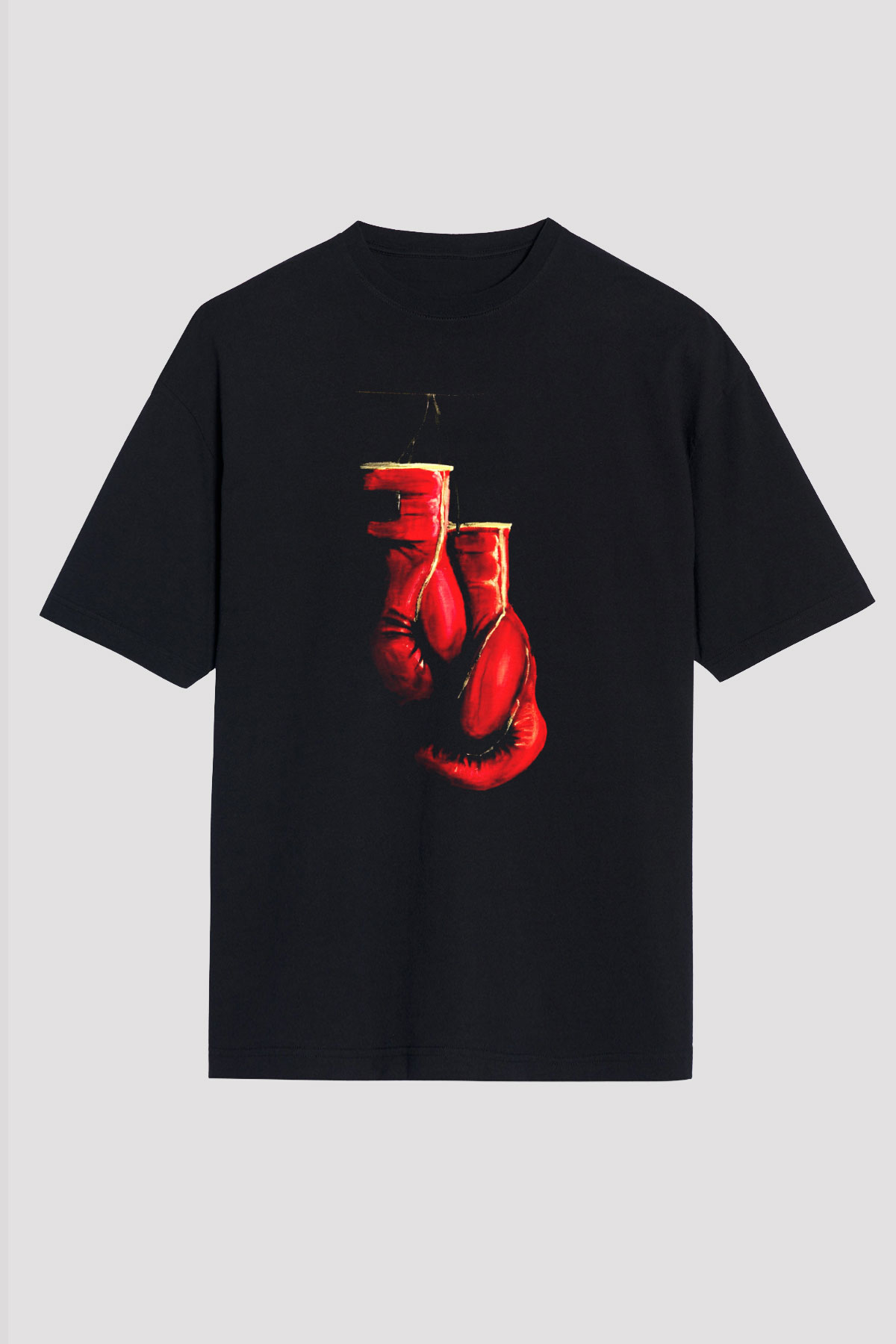 Kick boks Siyah Unisex Oversize Tişört T-Shirt
