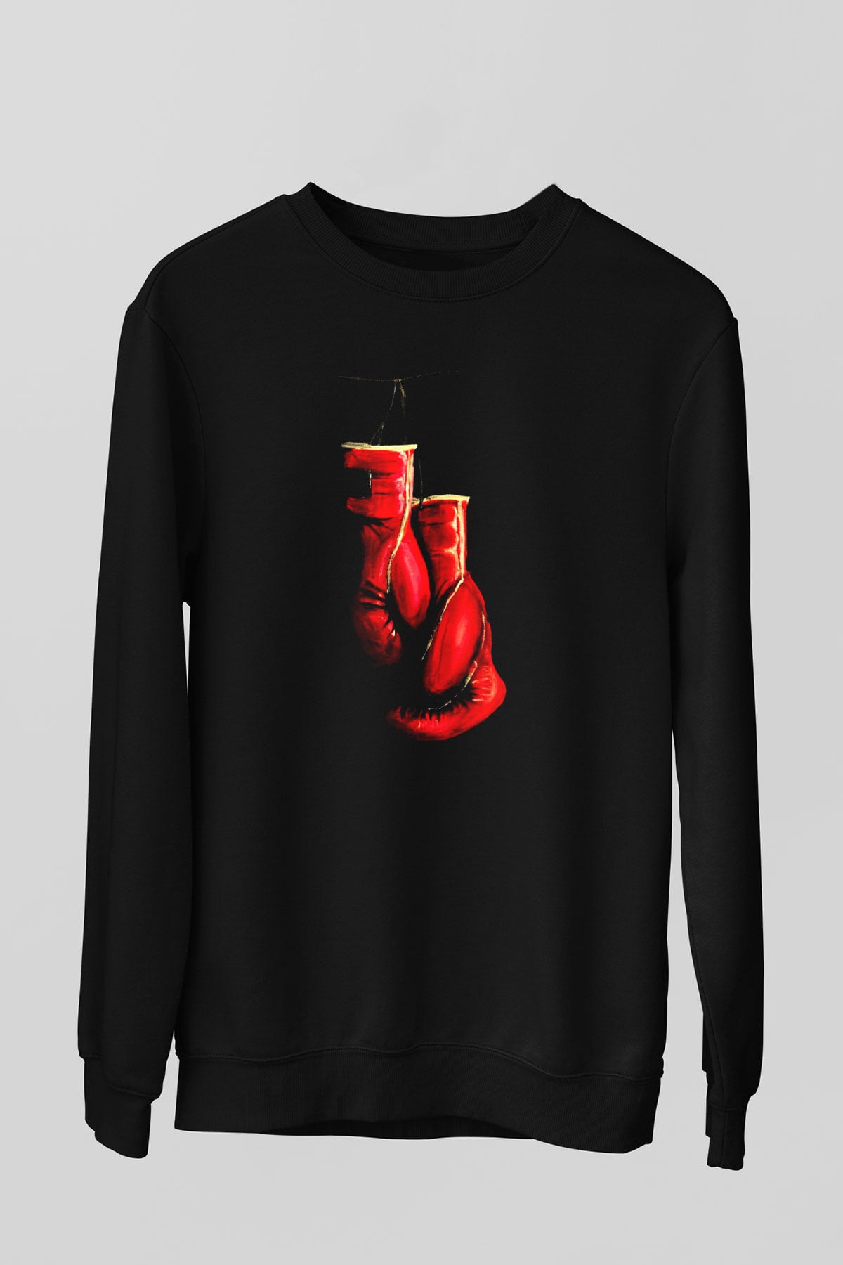 Kick boks Siyah Unisex Sweatshirt