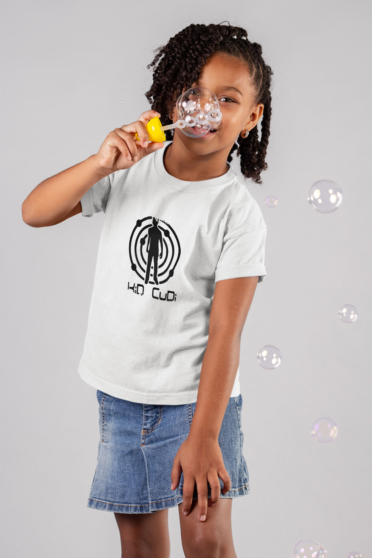 Kid Cudi Baskılı Unisex Beyaz Çocuk Tişört