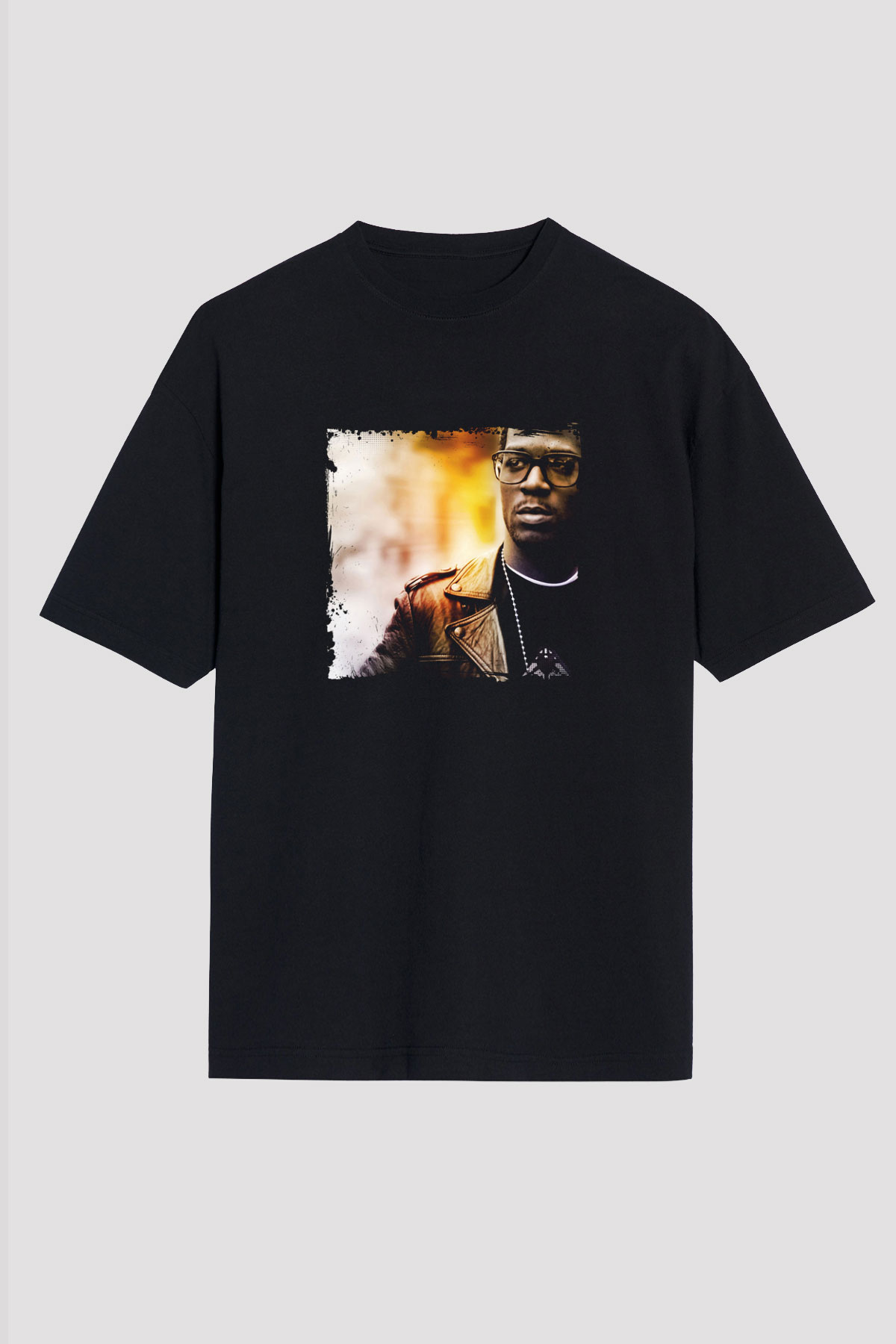 Kid Cudi Baskılı Unisex Oversize Siyah Tişört