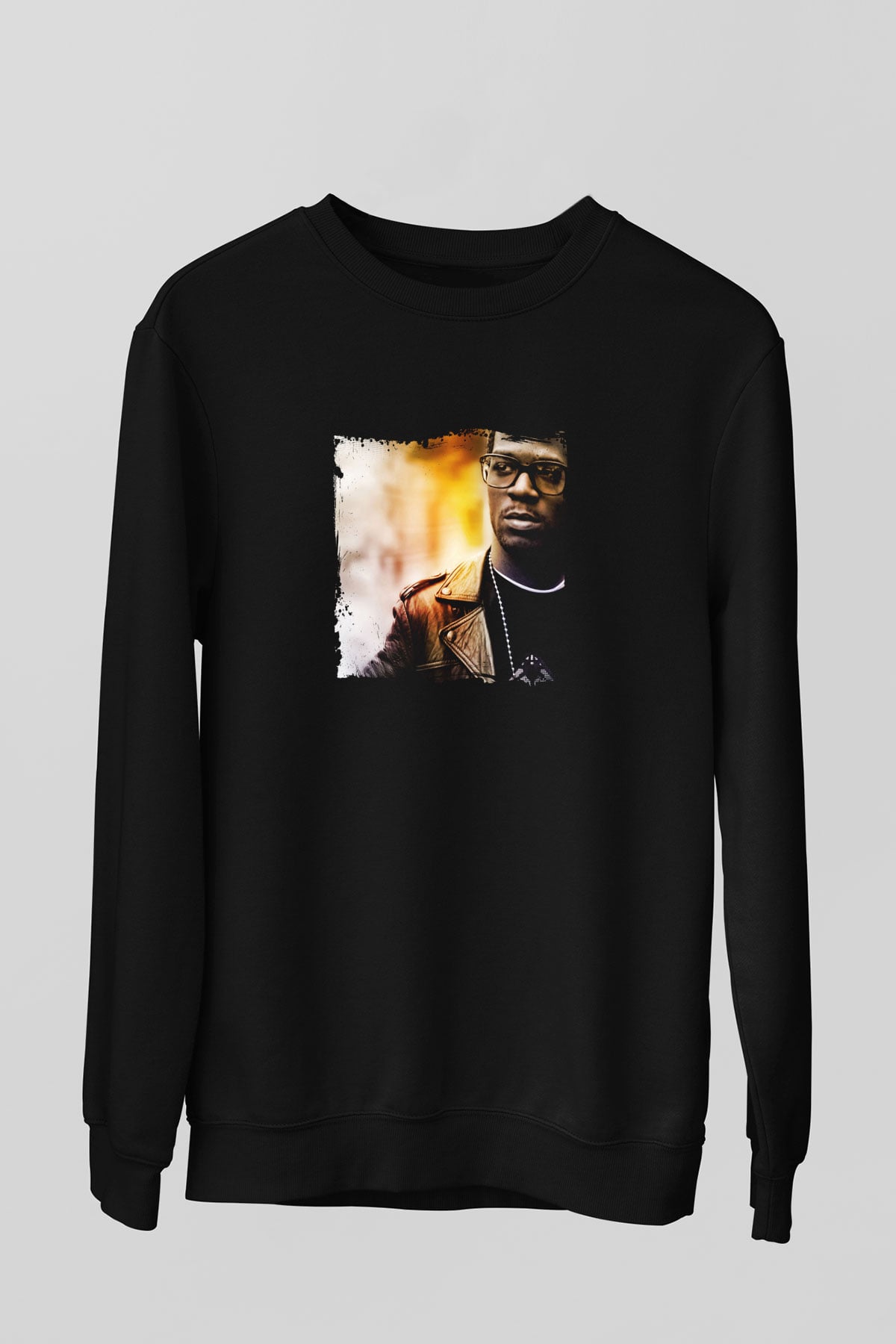 Kid Cudi Baskılı Unisex Siyah Sweatshirt