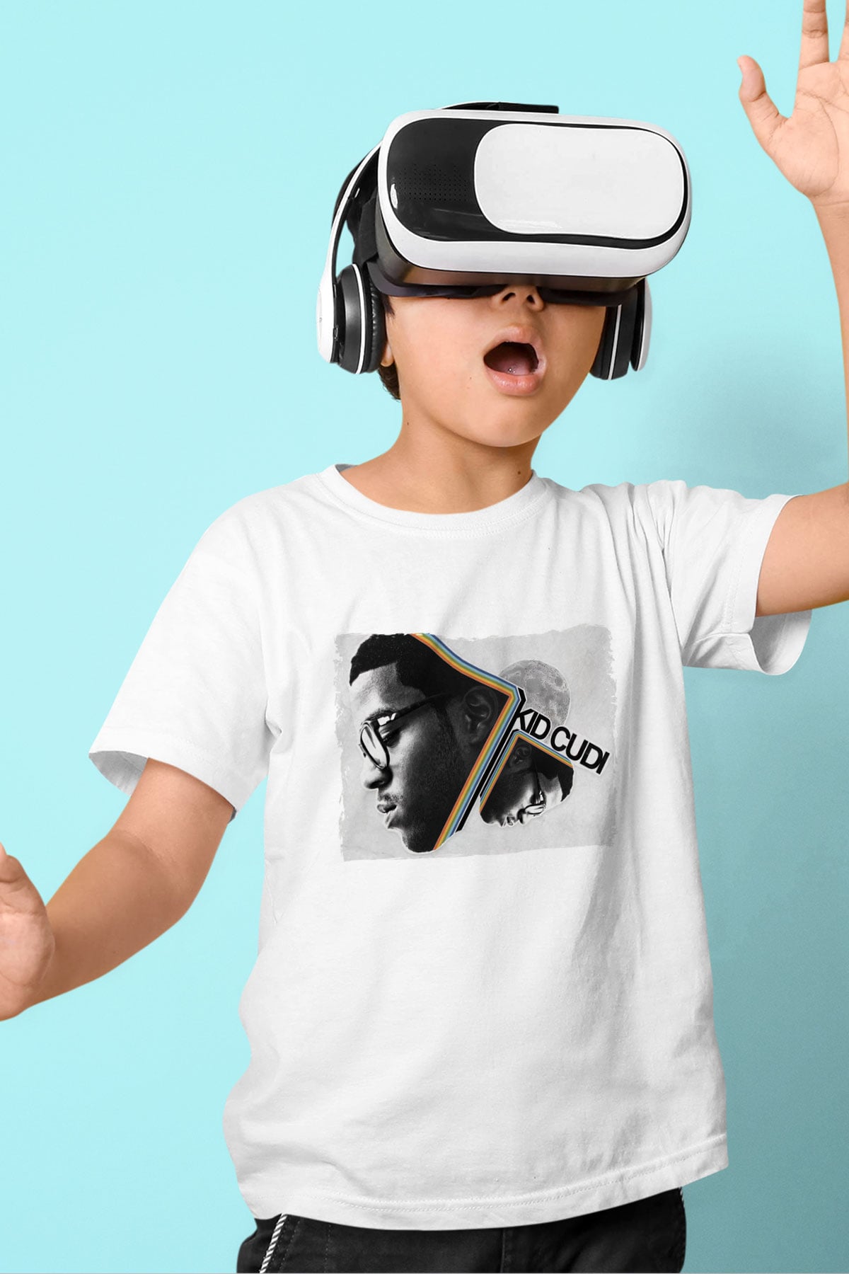 Kid Cudi Beyaz Unisex Çocuk Tişört