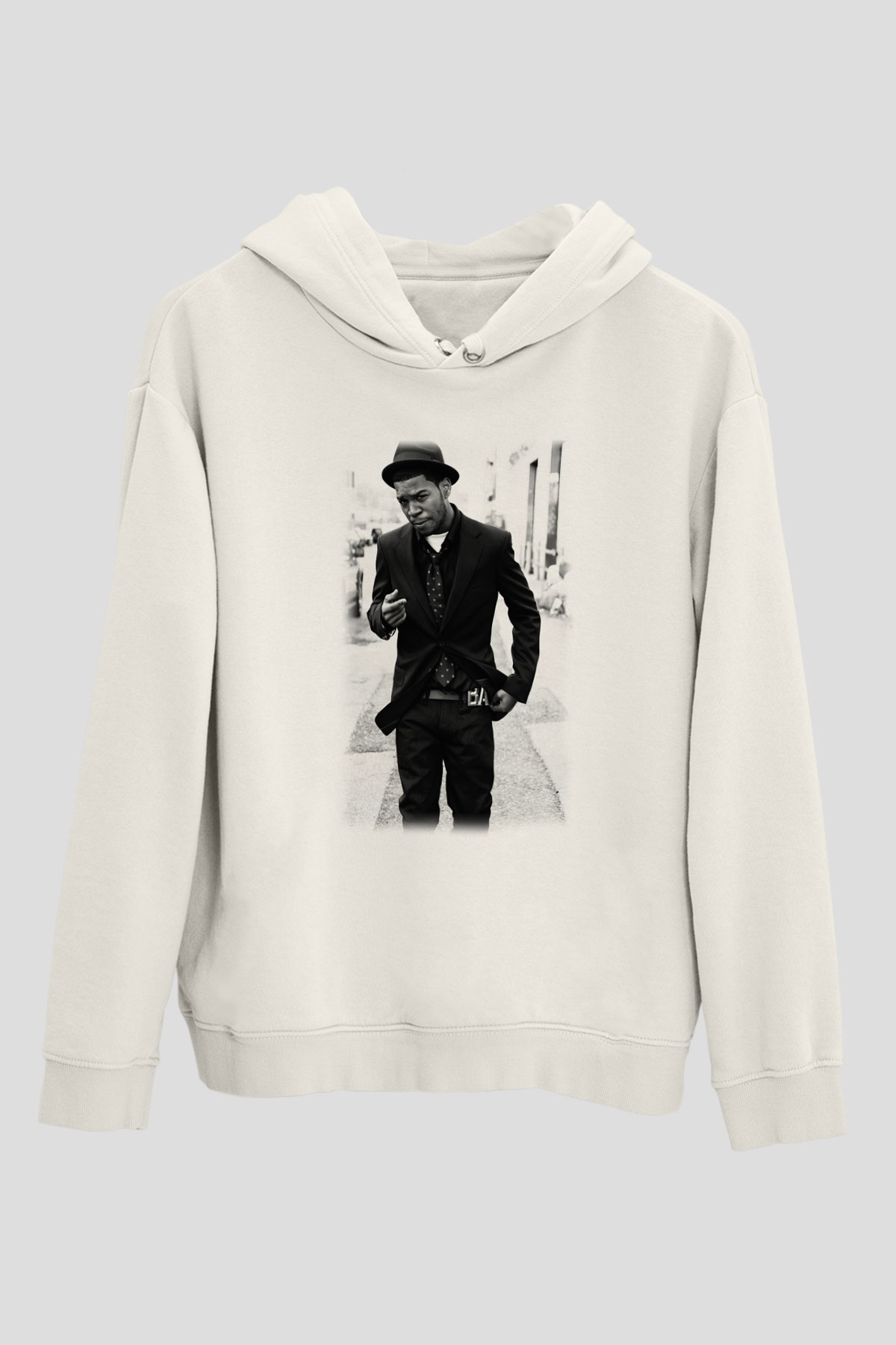 Kid Cudi Beyaz Unisex Kapşonlu Sweatshirt