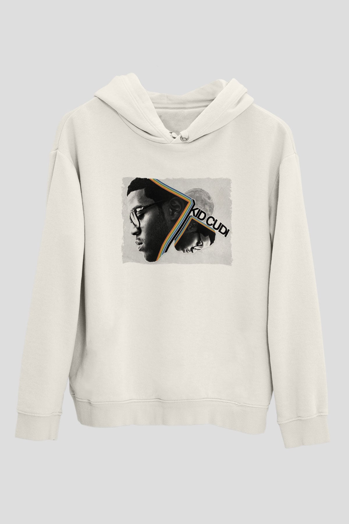 Kid Cudi Beyaz Unisex Kapüşonlu Sweatshirt