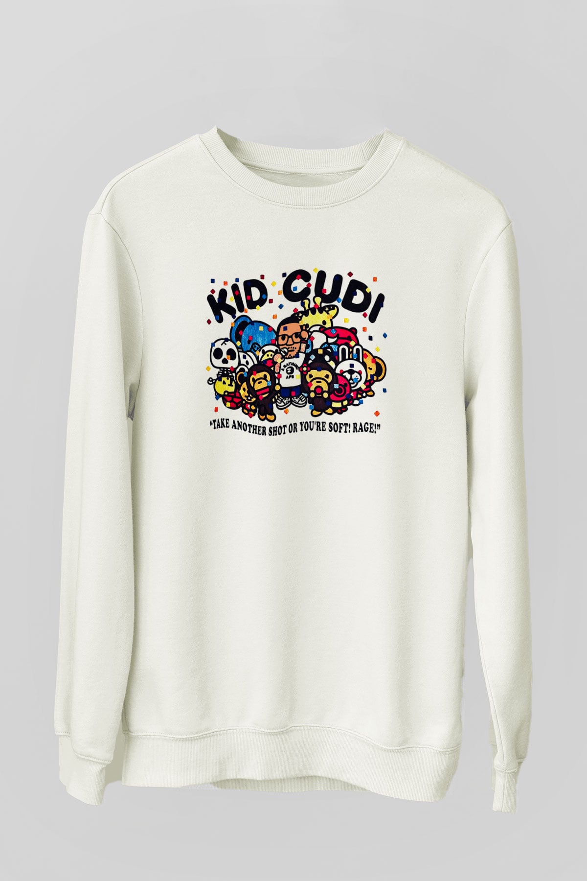 Kid Cudi Beyaz Unisex Sweatshirt