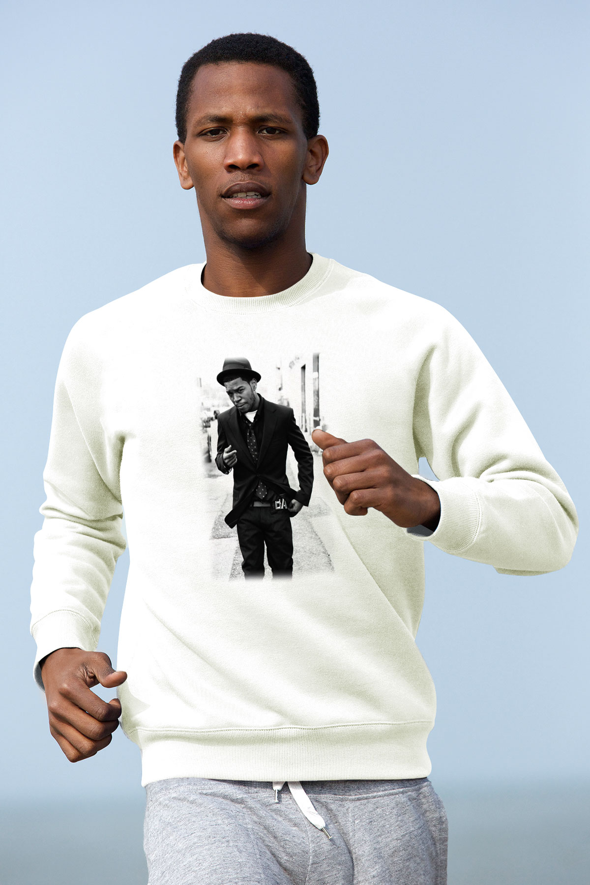 Kid Cudi Beyaz Unisex Sweatshirt