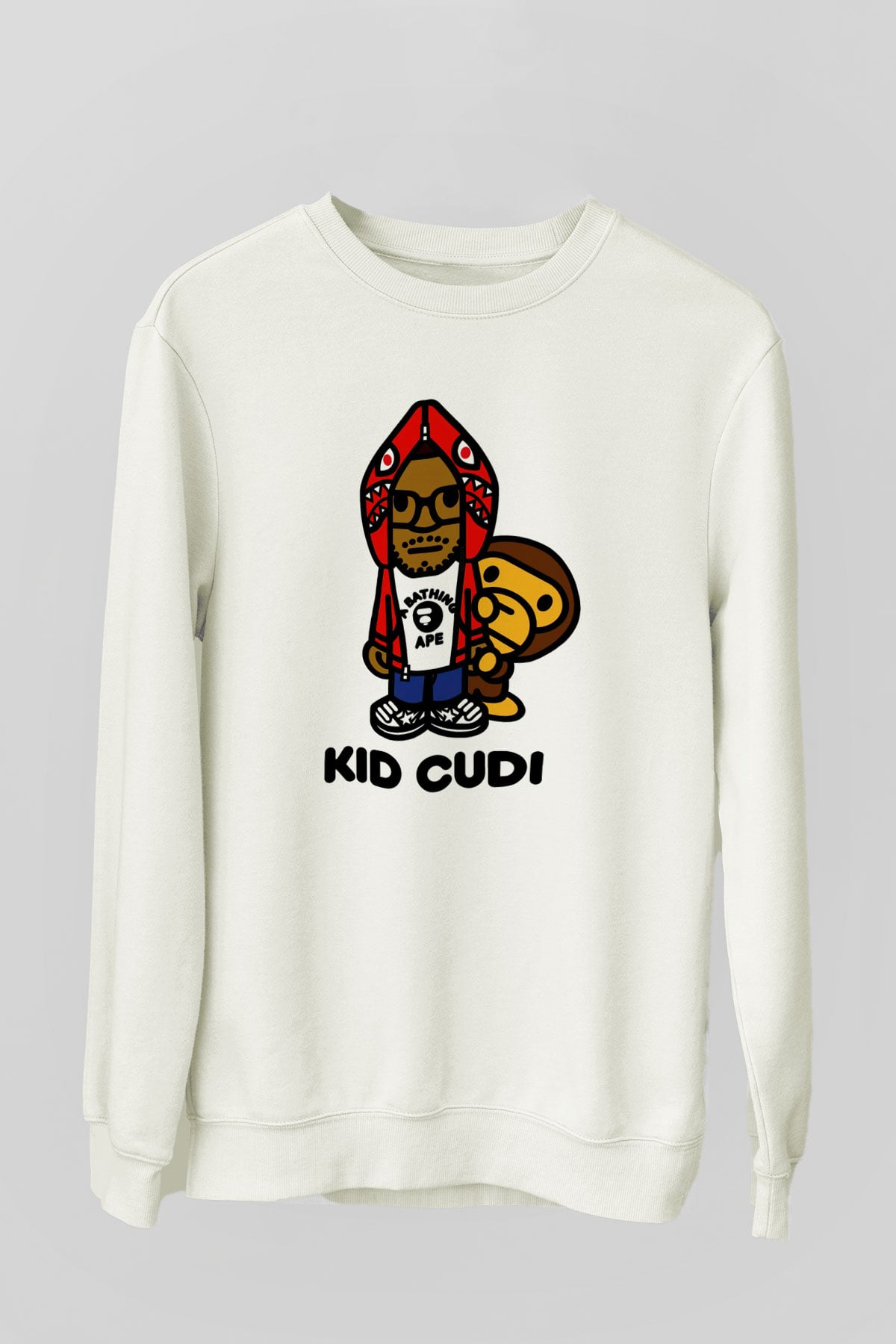 Kid Cudi Beyaz Unisex Sweatshirt