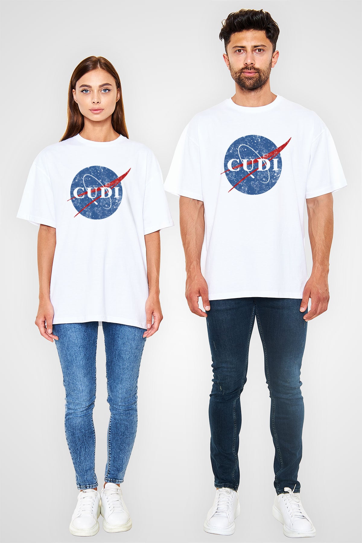 Kid Cudi Beyaz Oversize Tişört Oversize T-shirt - TişörtFabrikası