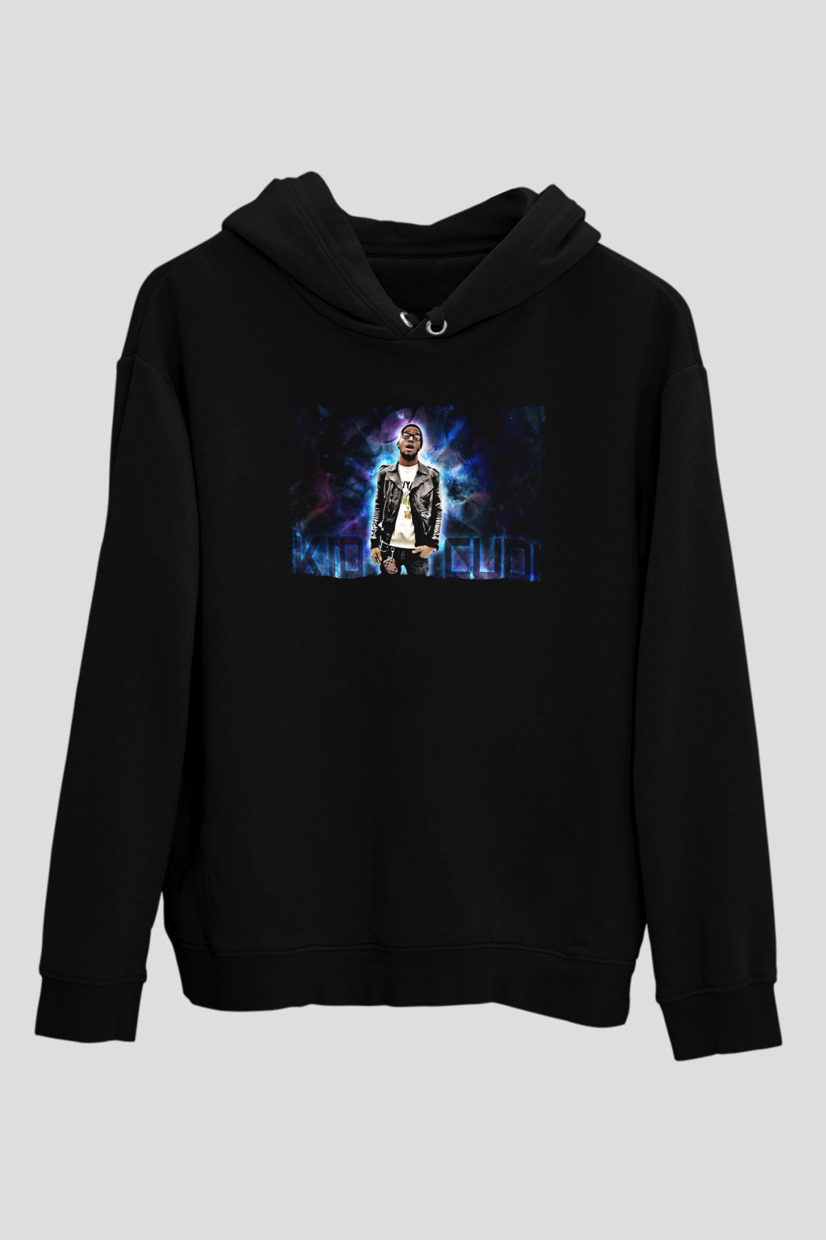 Kid Cudi Siyah Unisex Kapüşonlu Sweatshirt