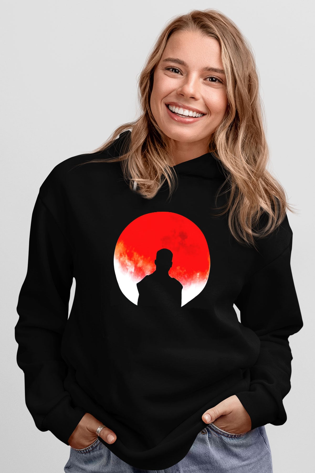 Kid Cudi Siyah Unisex Kapüşonlu Sweatshirt