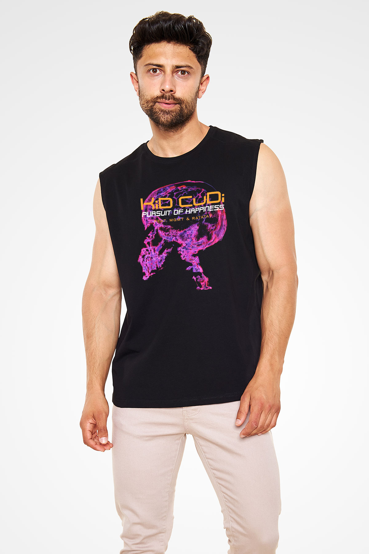 Kid Cudi Siyah Unisex Kolsuz Tişört