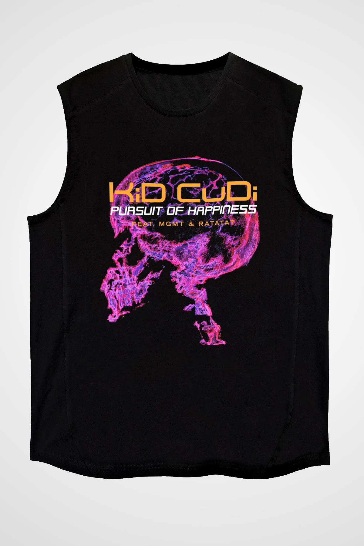Kid Cudi Siyah Unisex Kolsuz Tişört