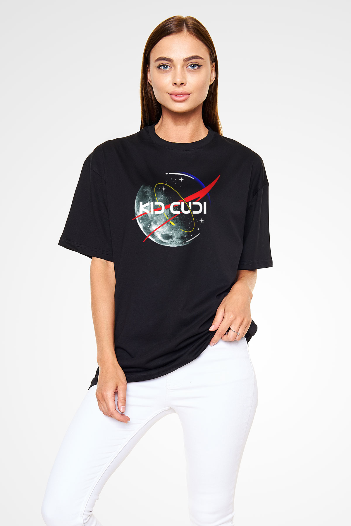 Kid Cudi Siyah Unisex Oversize Tişört T-Shirt